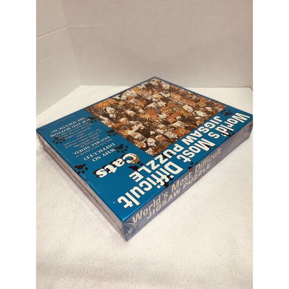 Vtg Cats Worlds Most Difficult Jigsaw Puzzle Double Sided 529 Pieces 1995 Sealed - Picture 5 of 9